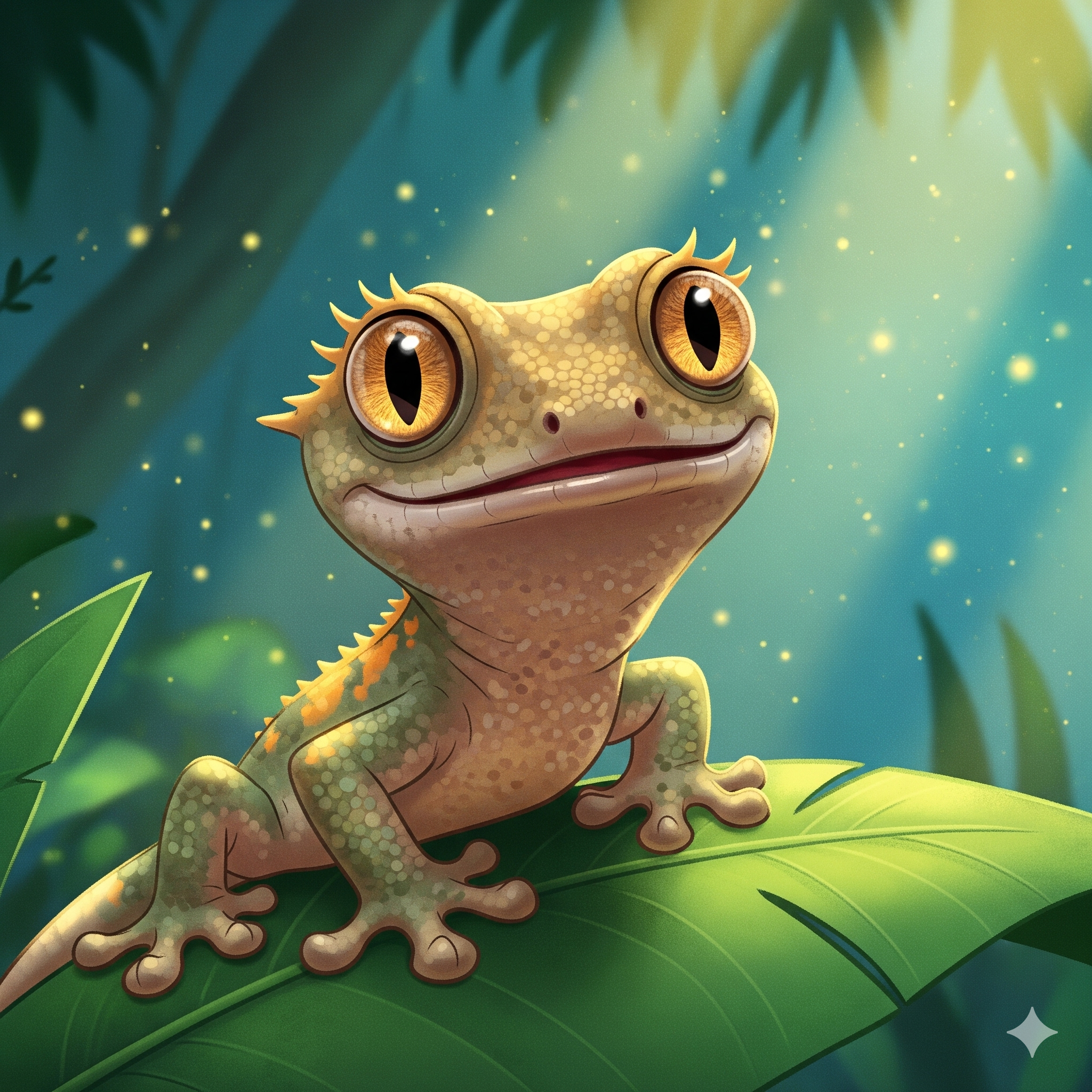 나노바나나 구글제미나이로 제작한 크레스티드게코 이미지